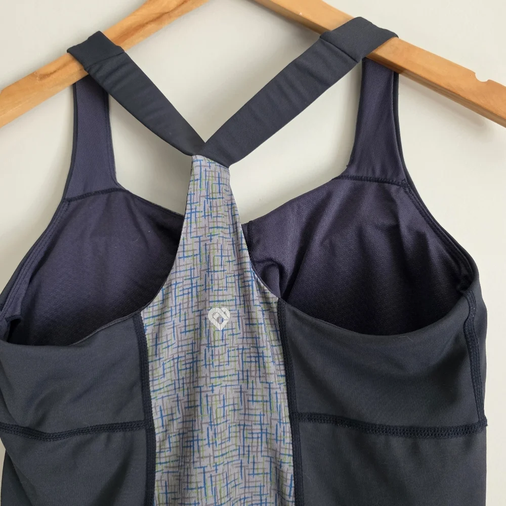 Athletic Athleisure Yoga Top Blue Grey Size Large - Picture 10 of 14